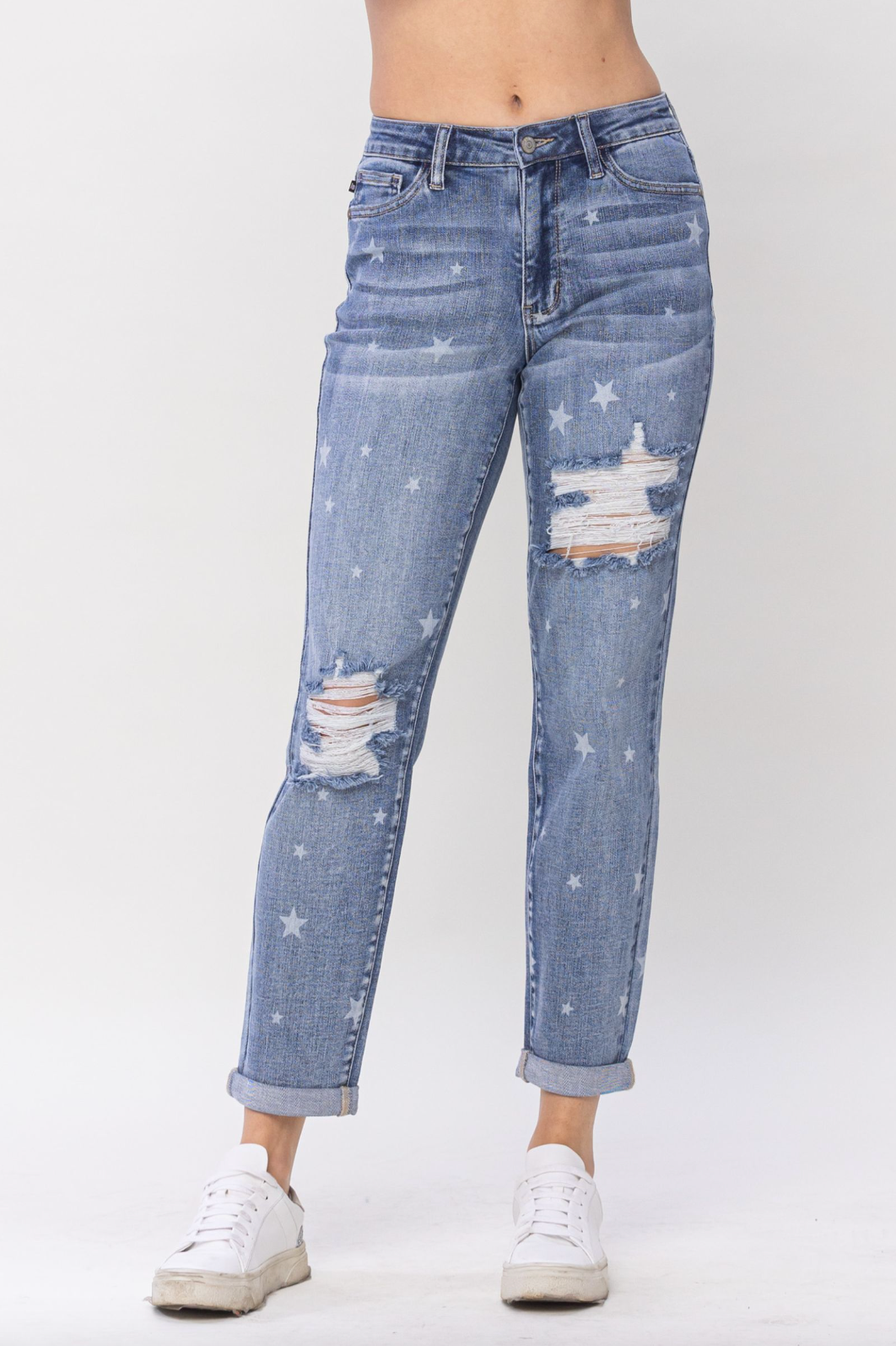 Judy Blue Star Crossed Destroy Boyfriend Jeans