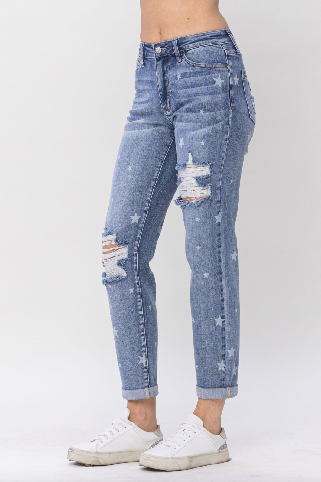 Judy Blue Star Crossed Destroy Boyfriend Jeans