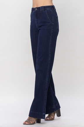 Judy Blue Wide Leg Trouser Flare Jeans