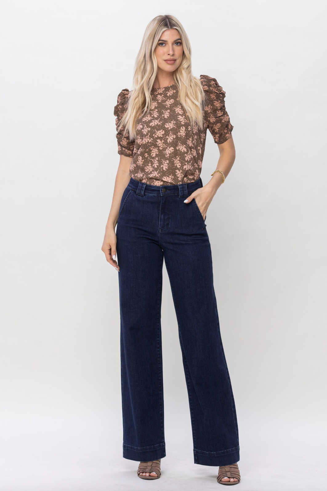 Judy Blue Wide Leg Trouser Flare Jeans