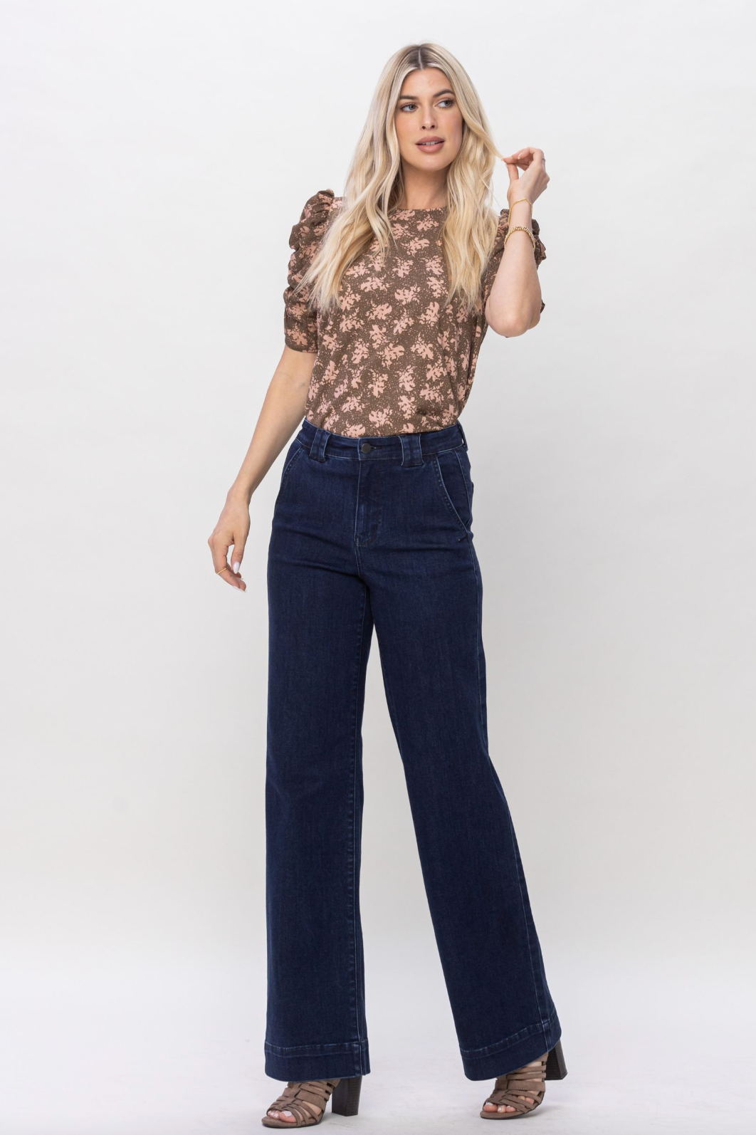 Judy Blue Wide Leg Trouser Flare Jeans