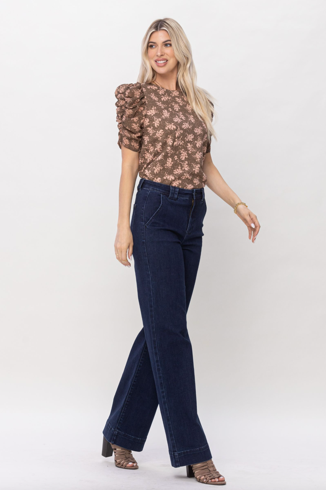 Judy Blue Wide Leg Trouser Flare Jeans