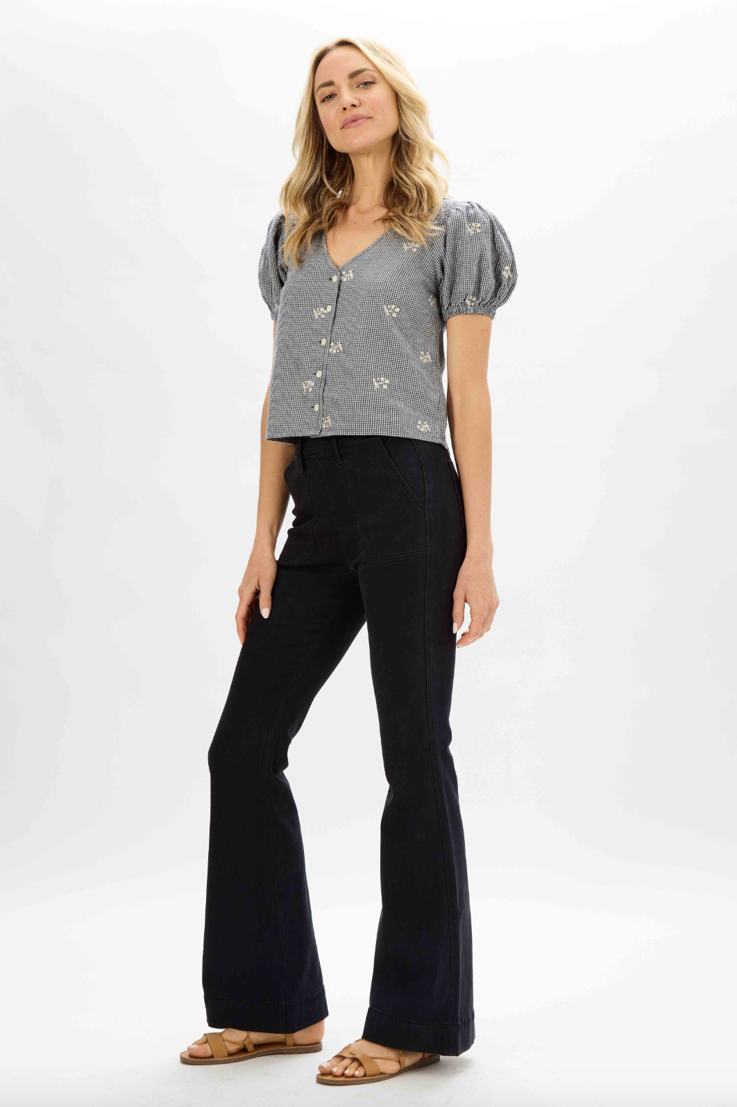 Judy Blue Black Pull-On Trouser Flare Jeans