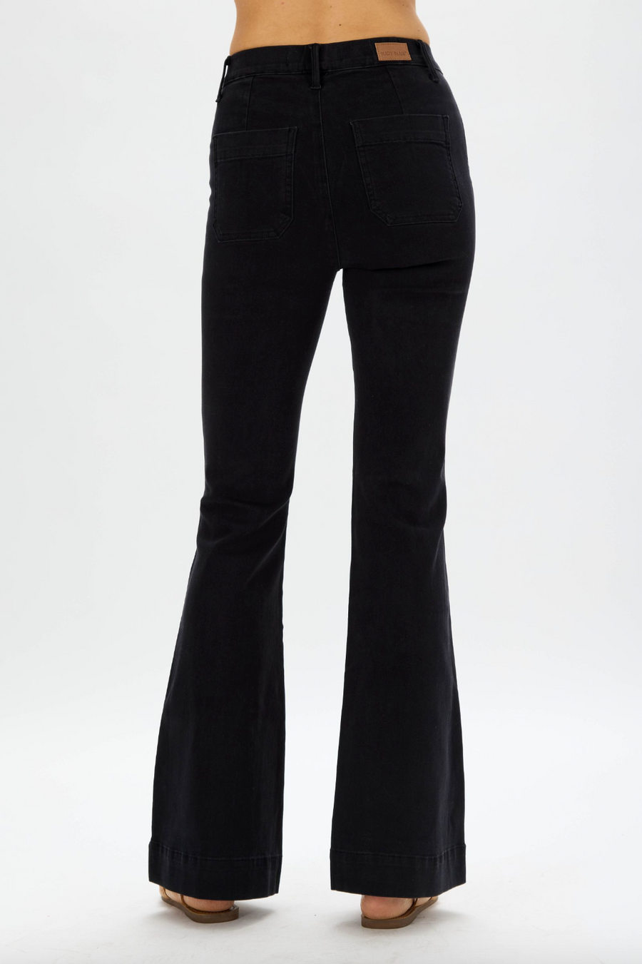 Judy Blue Black Pull-On Trouser Flare Jeans