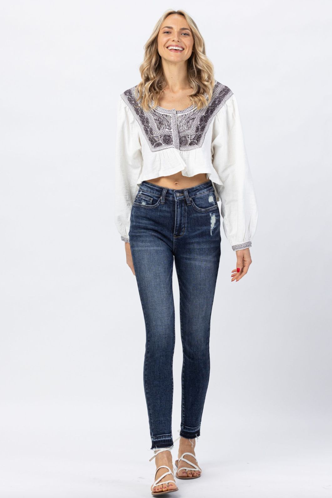 Judy Blue Release Hem Tummy Control Skinny Jeans
