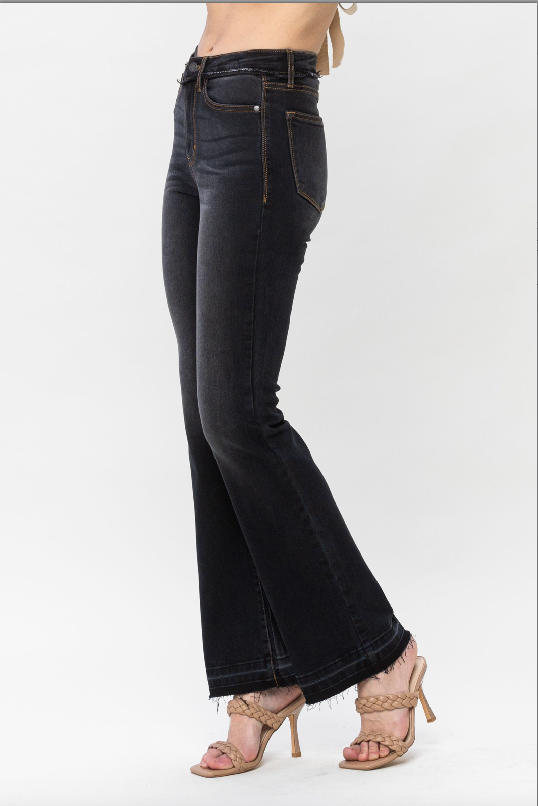 Judy Blue Release Hem Slim Bootcut Jeans - Vintage Black