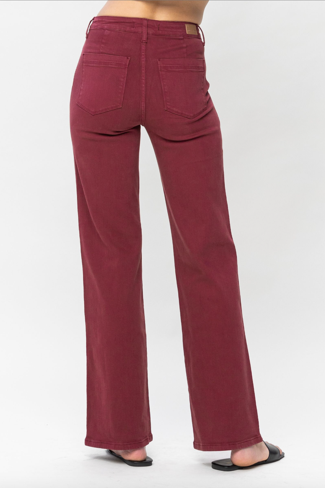 Judy Blue Front Seam Burgundy Jeans