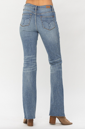 Judy Blue Raw Hem Bootcut Jeans