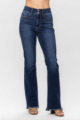 Judy Blue Vintage Frayed Hem Bootcut Jeans