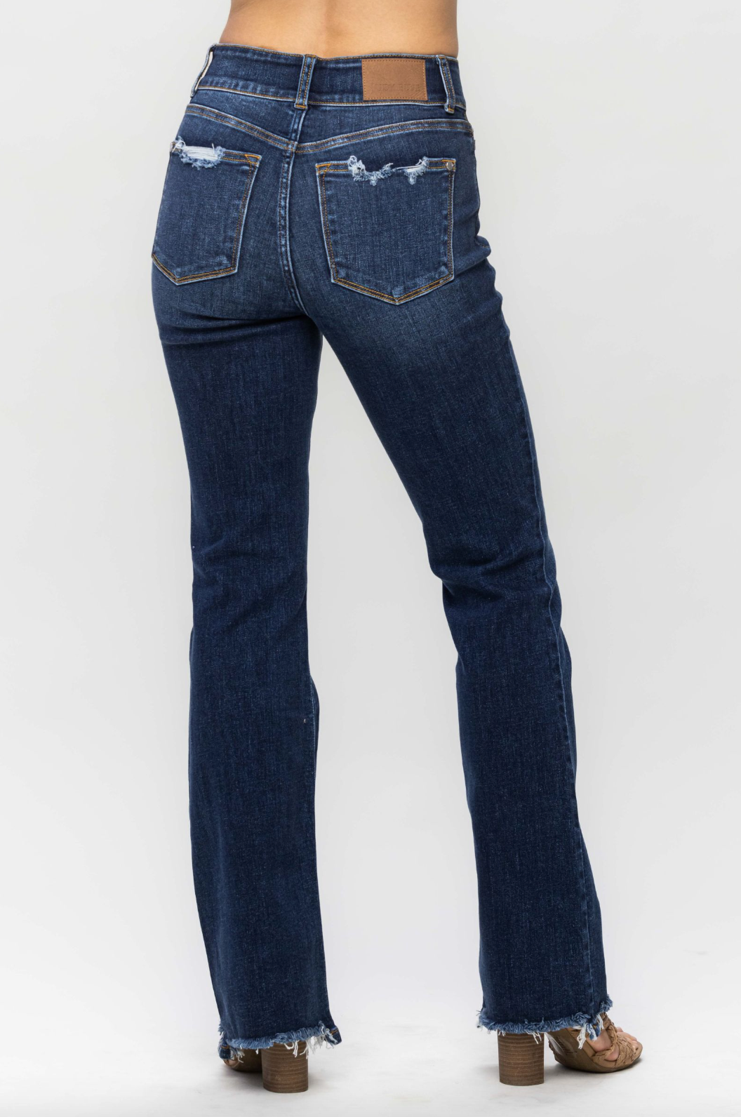 Judy Blue Vintage Frayed Hem Bootcut Jeans