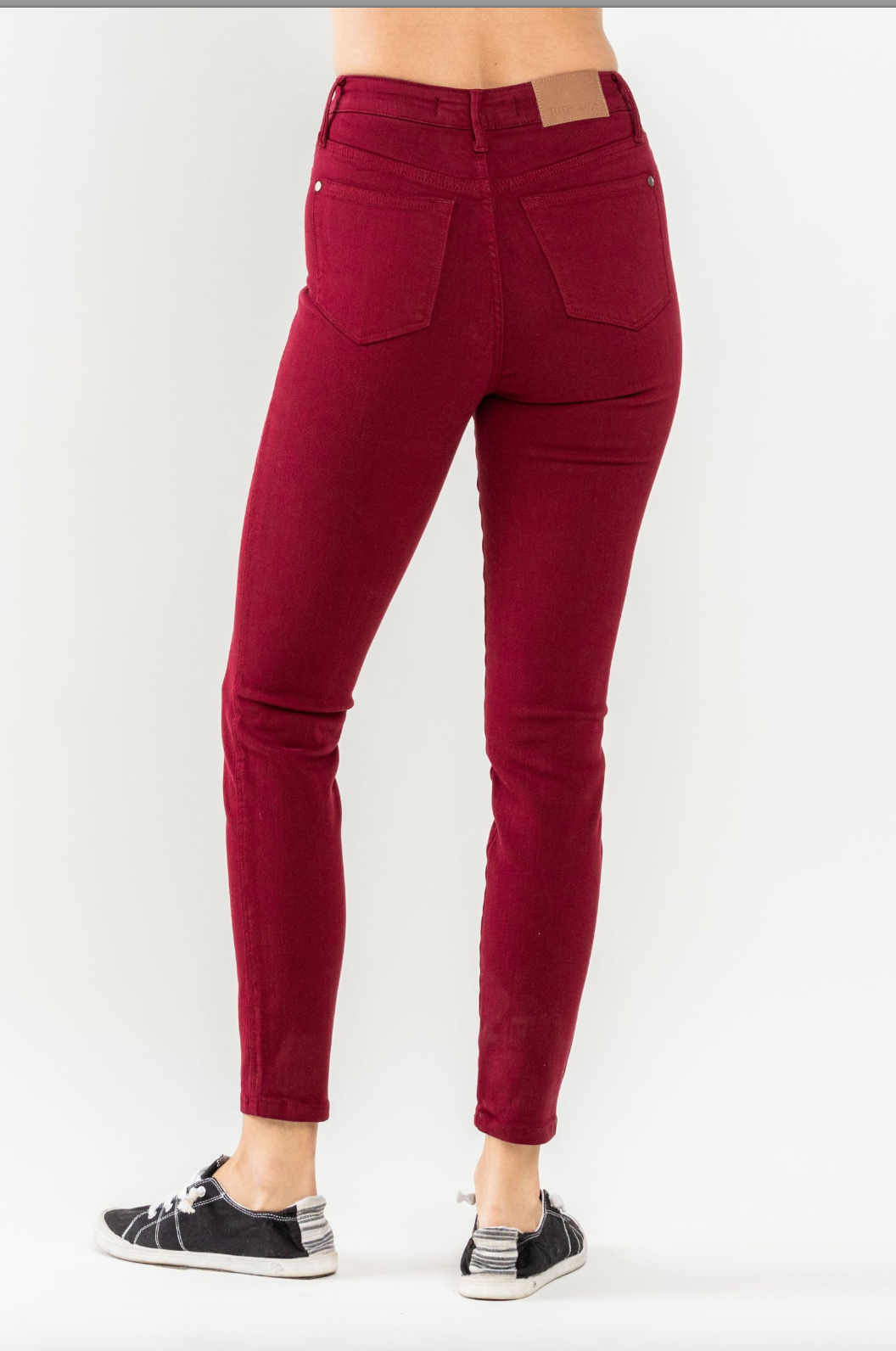 Judy Blue Tummy Control Skinny Jeans - Scarlet