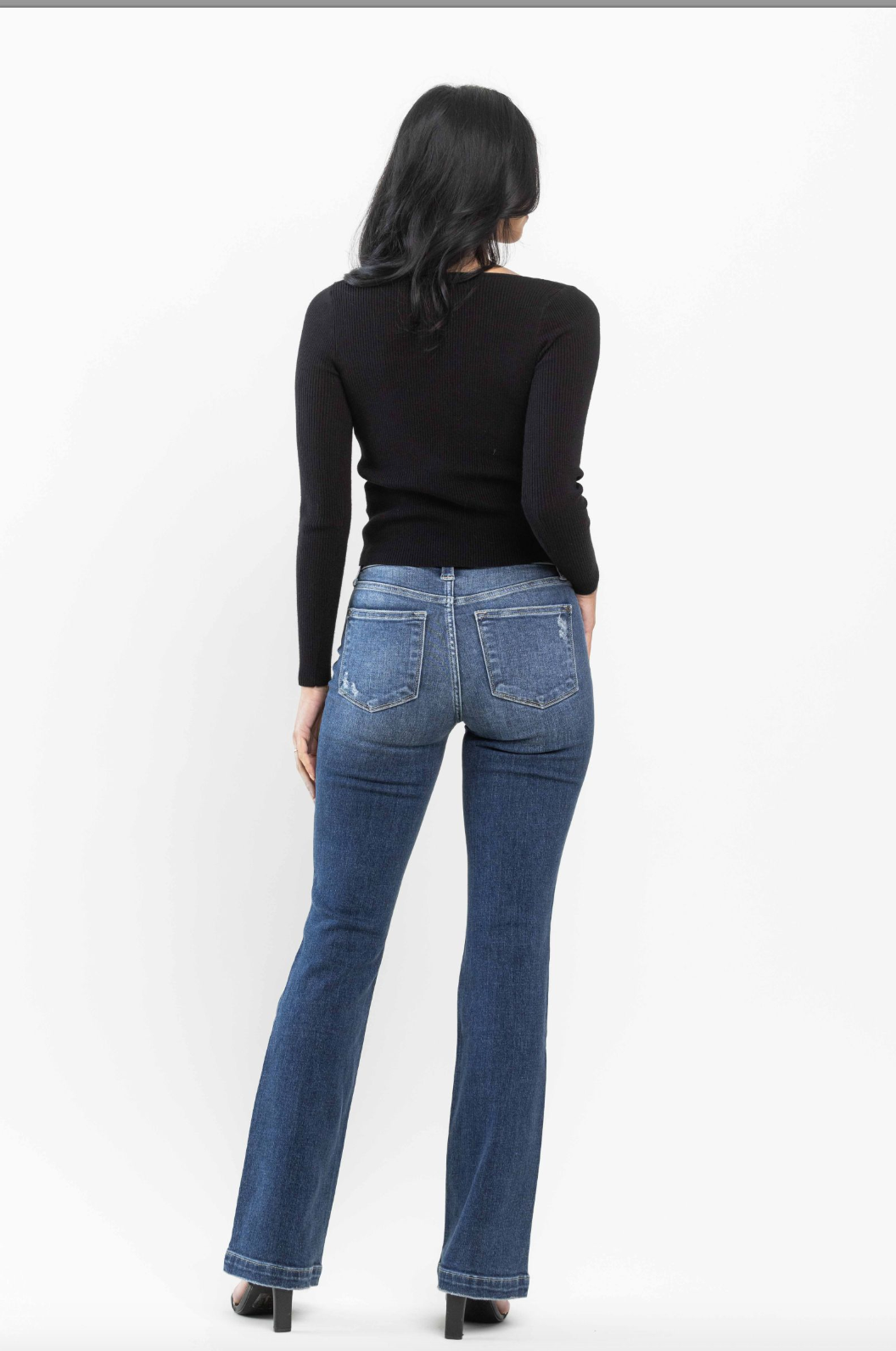 Judy Blue Hand Sand Destroyed Bootcut Jeans