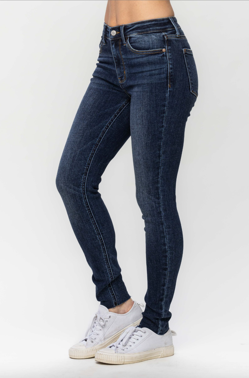 Judy Blue Vintage Raw Hem Skinny Jeans