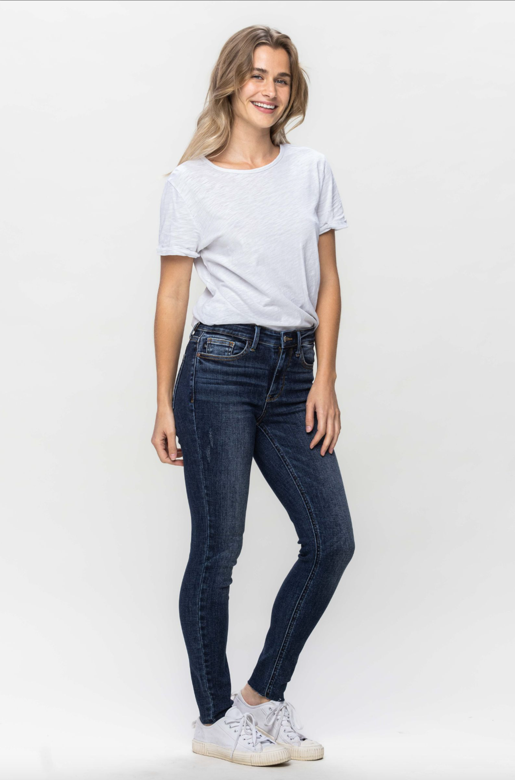Judy Blue Vintage Raw Hem Skinny Jeans