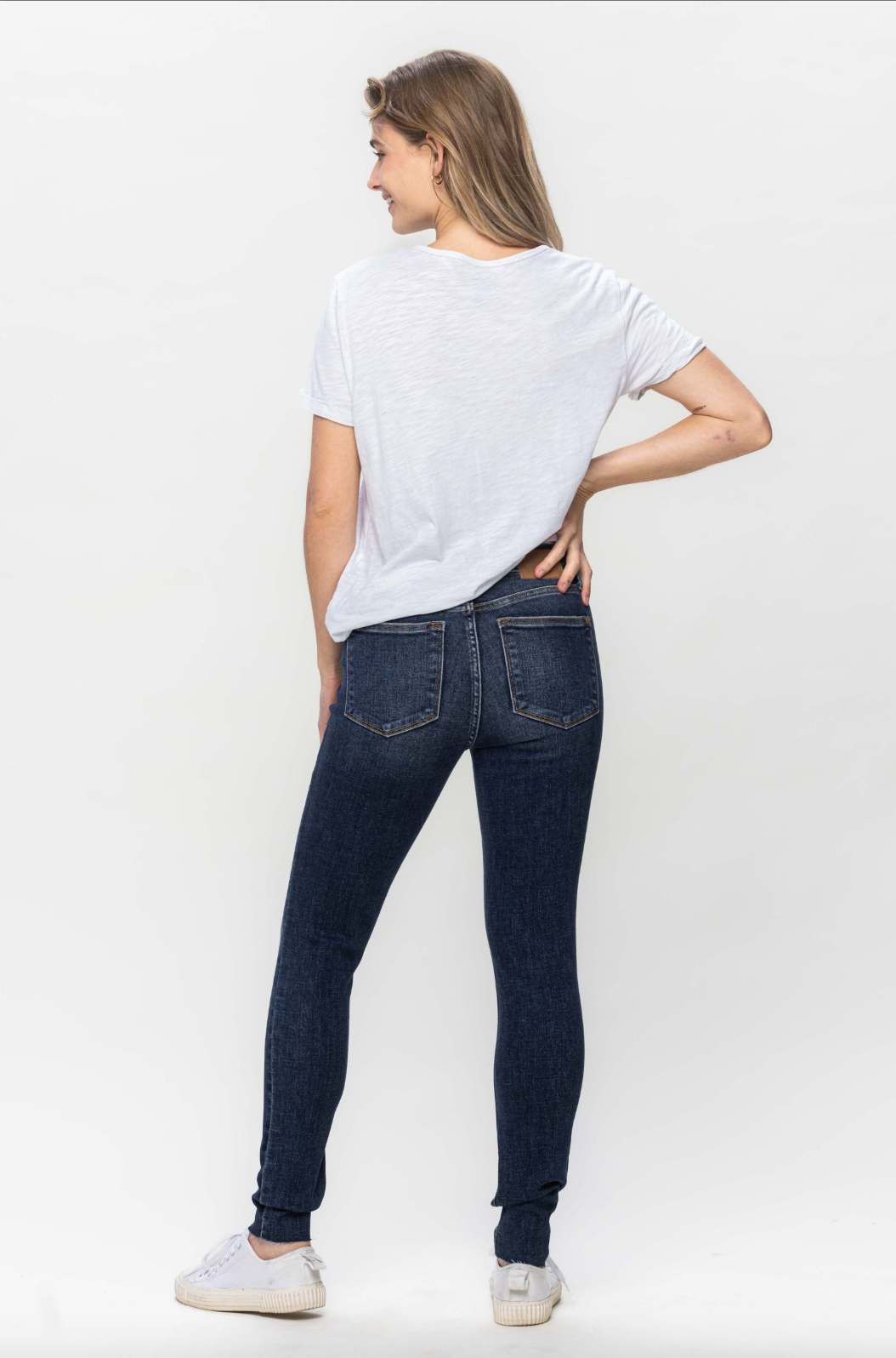 Judy Blue Vintage Raw Hem Skinny Jeans