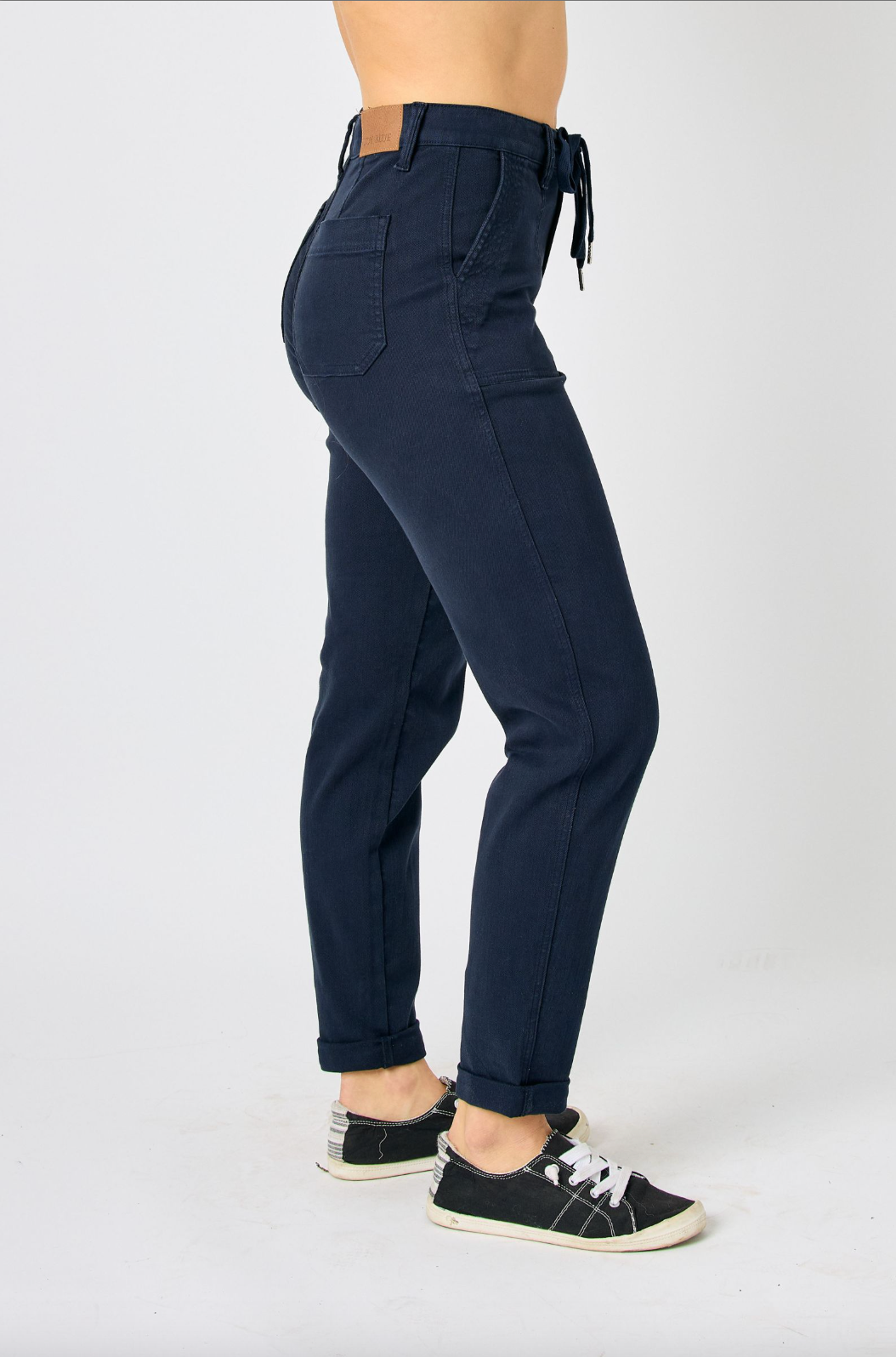 Judy Blue Double Cuff Joggers - Navy