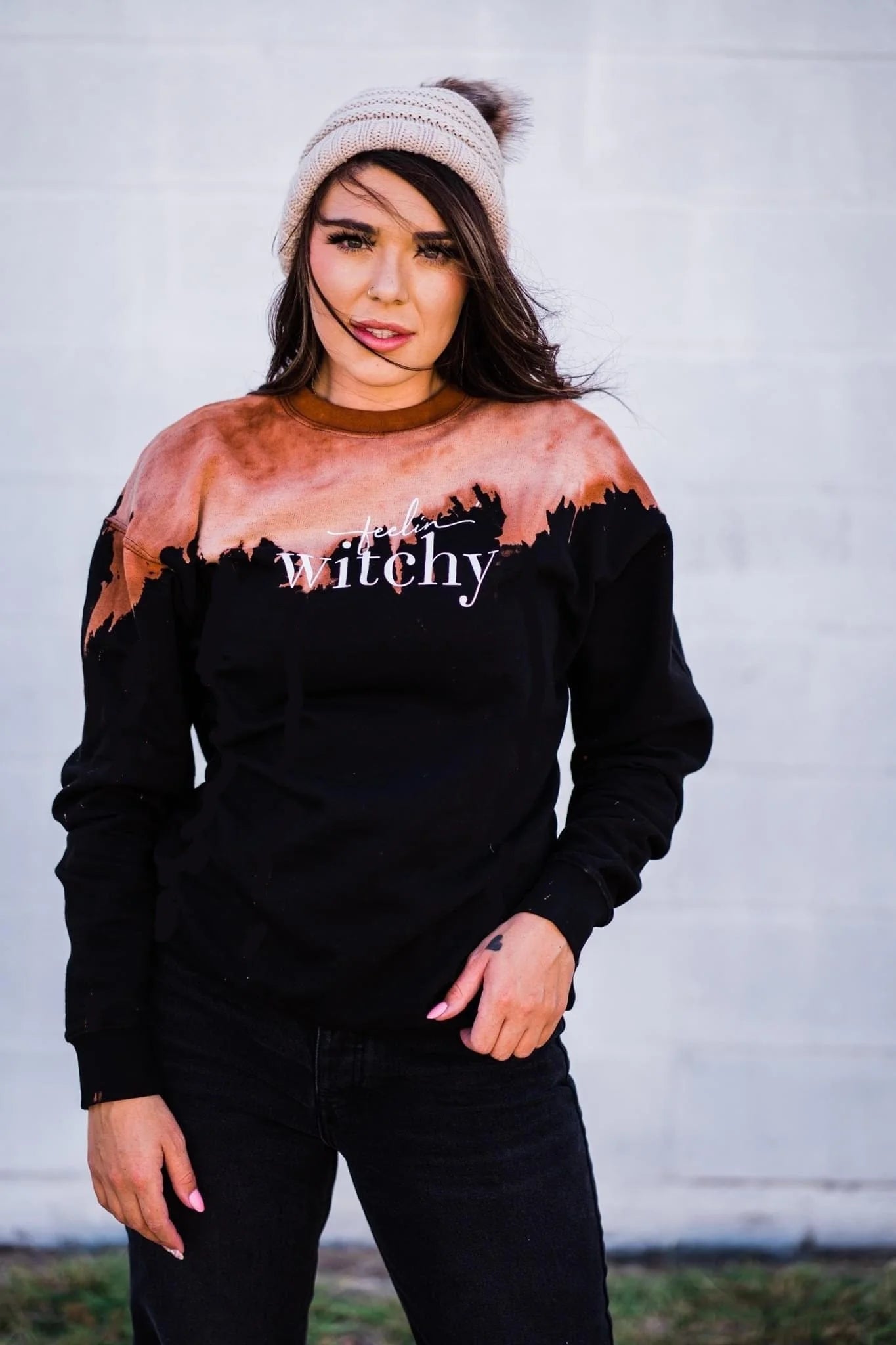 Feelin' Witchy Bleached Sweatshirt