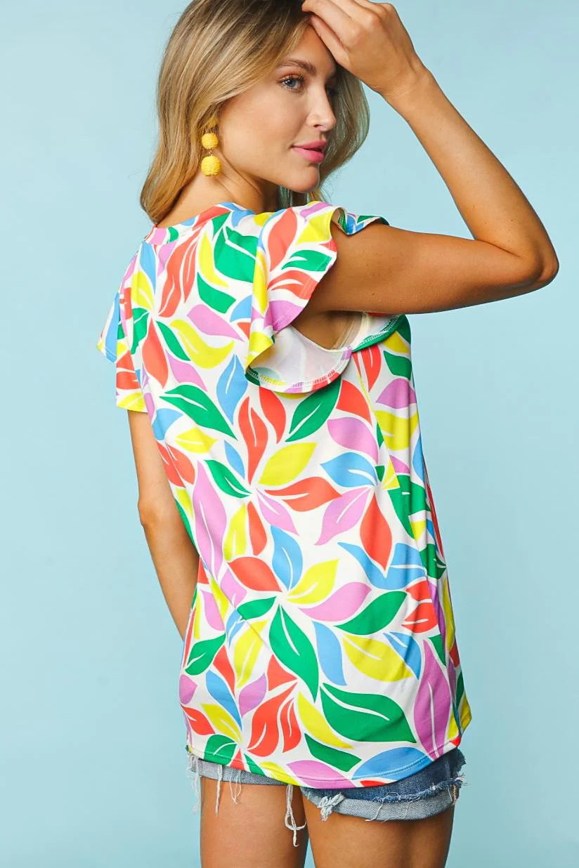 Be Optimistic Top - Multicolor Floral