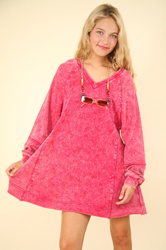 They All Made It Shift Dress - Magenta