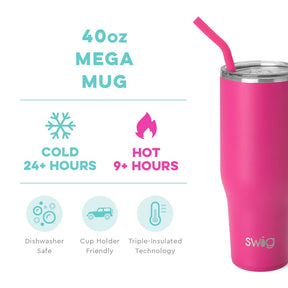 Swig Hot Pink Mega Mug (40oz)