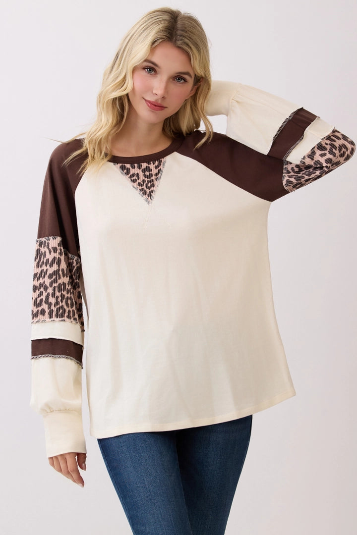 On Our Own Pullover Top - Chocolate