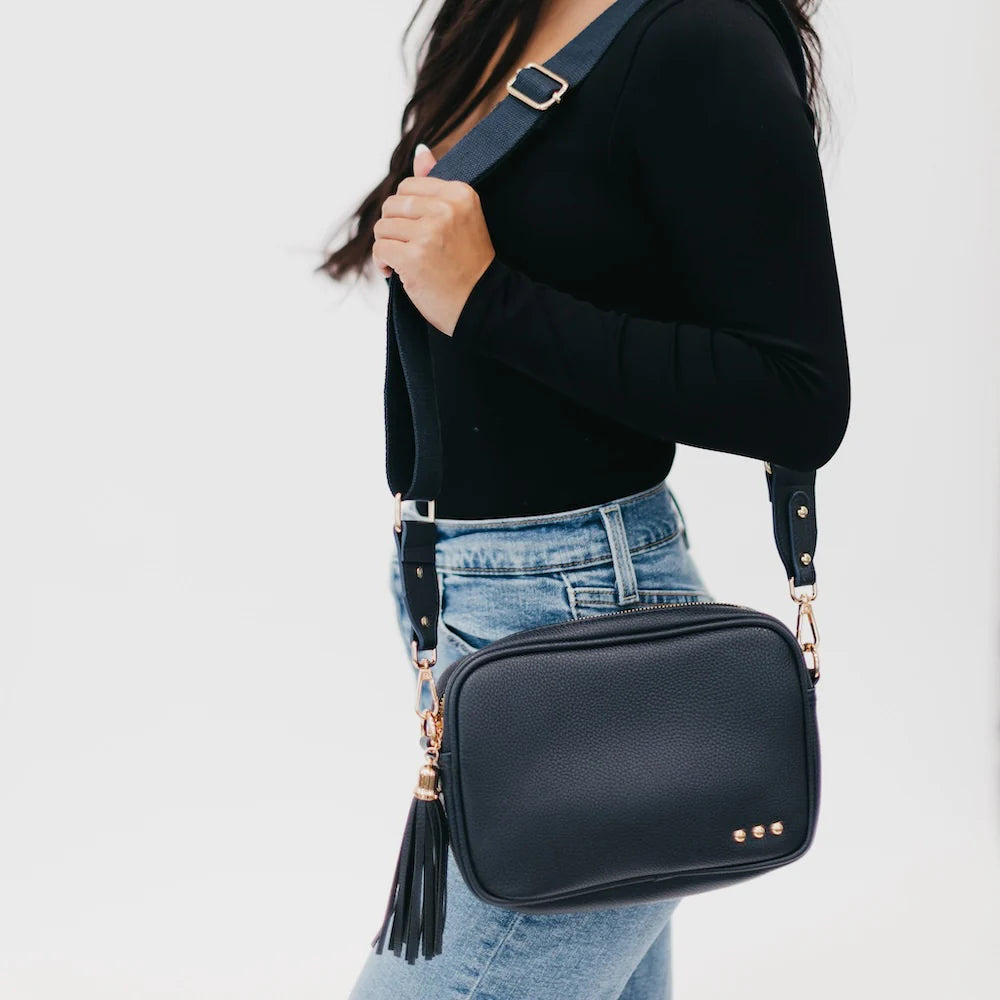 Callie Canvas Adjustable Strap - Navy