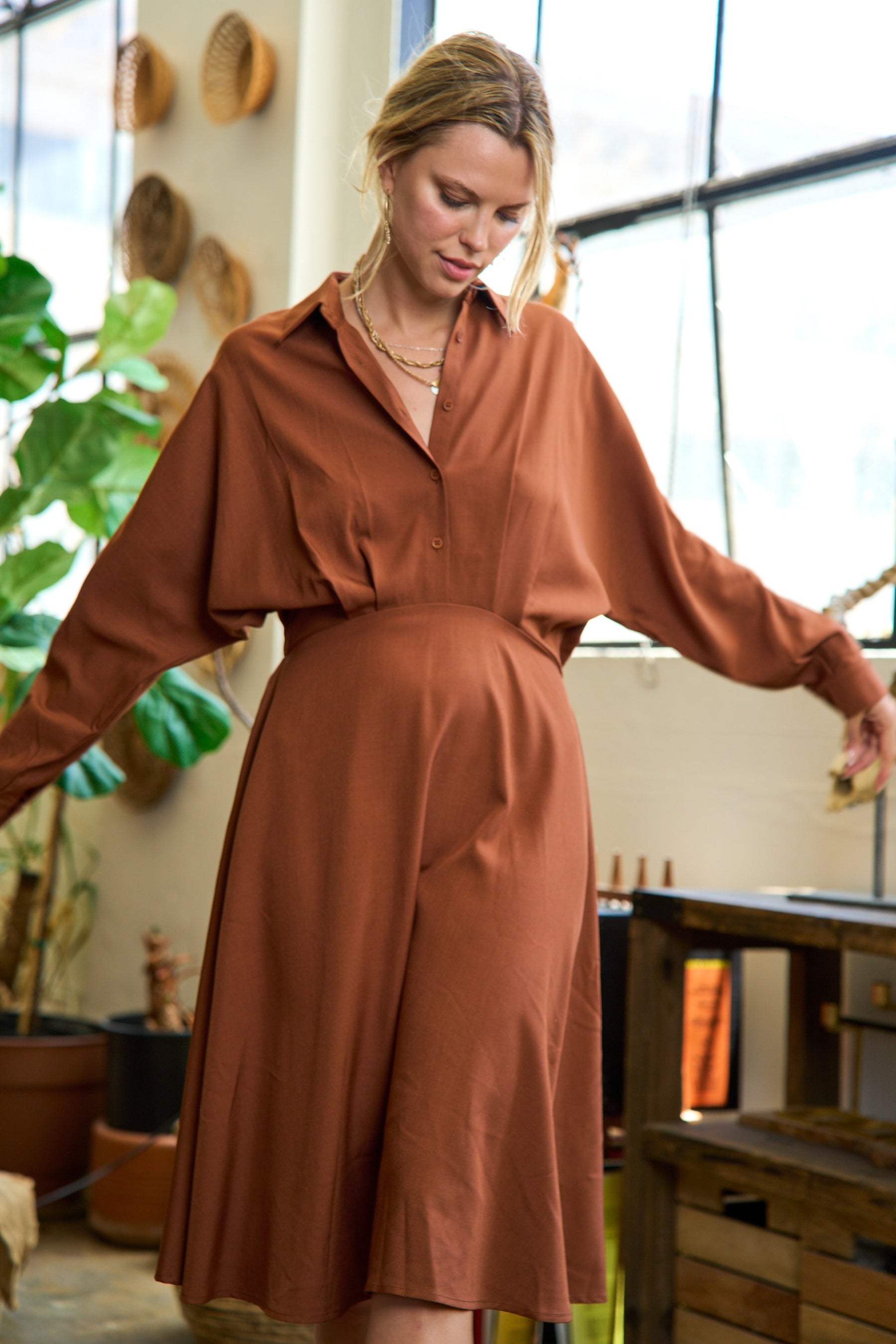 Life Is Better Together Dress - Camel