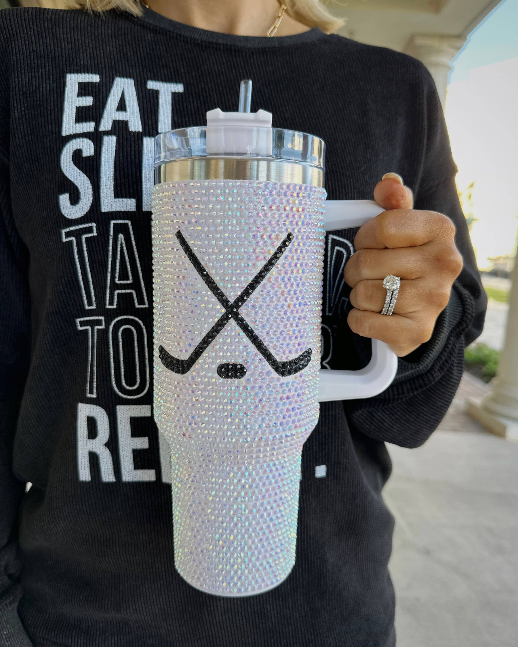 Crystal Hockey "Blinged Out" 40oz. Tumbler