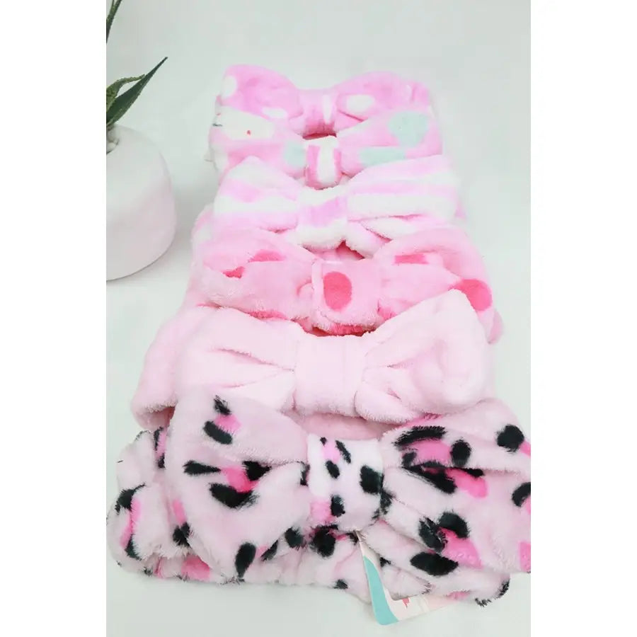 Pink Spa Headband with Bow