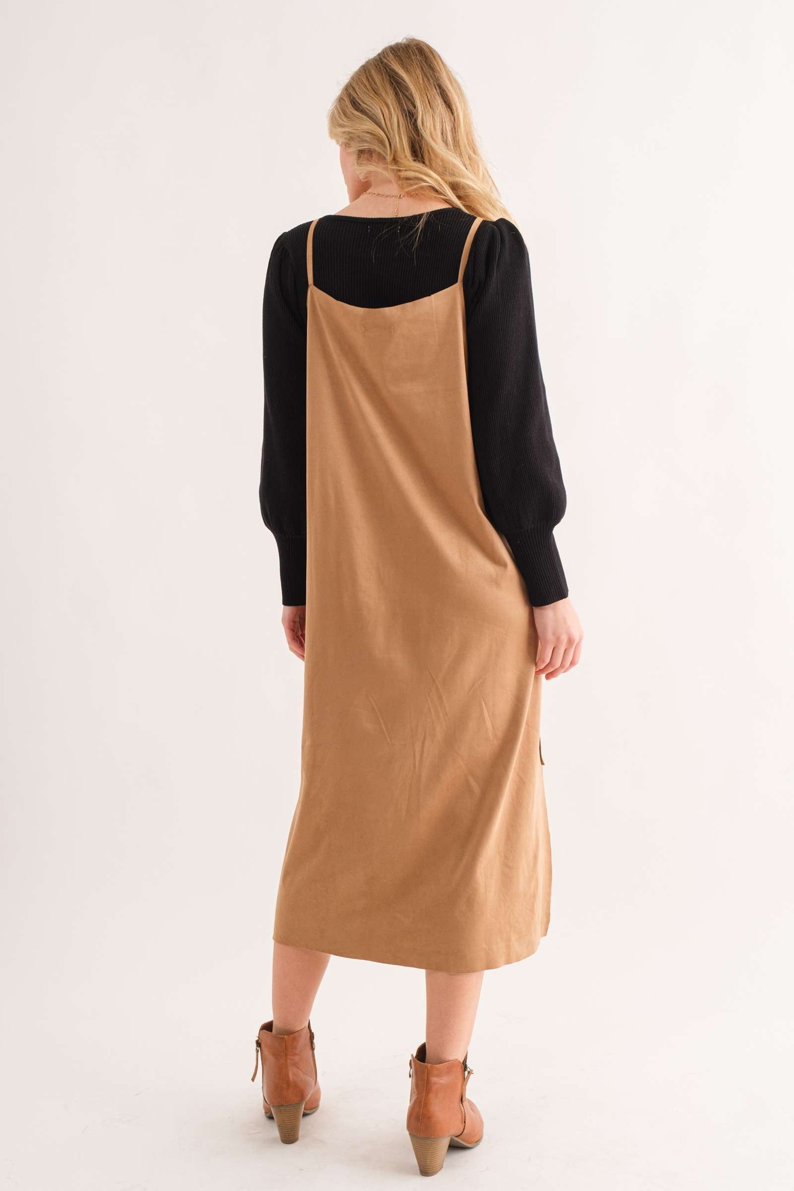 Greatest Day Ever Faux Suede Dress