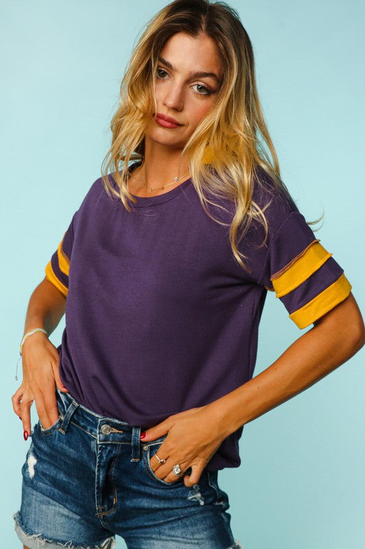 Pack Your Gear Game Day Tee - Purple/Yellow