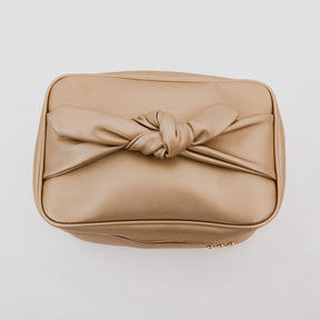 BLACK FRIDAY EXCLUSIVE! - Madelyn Bow Makeup Bag - Gold