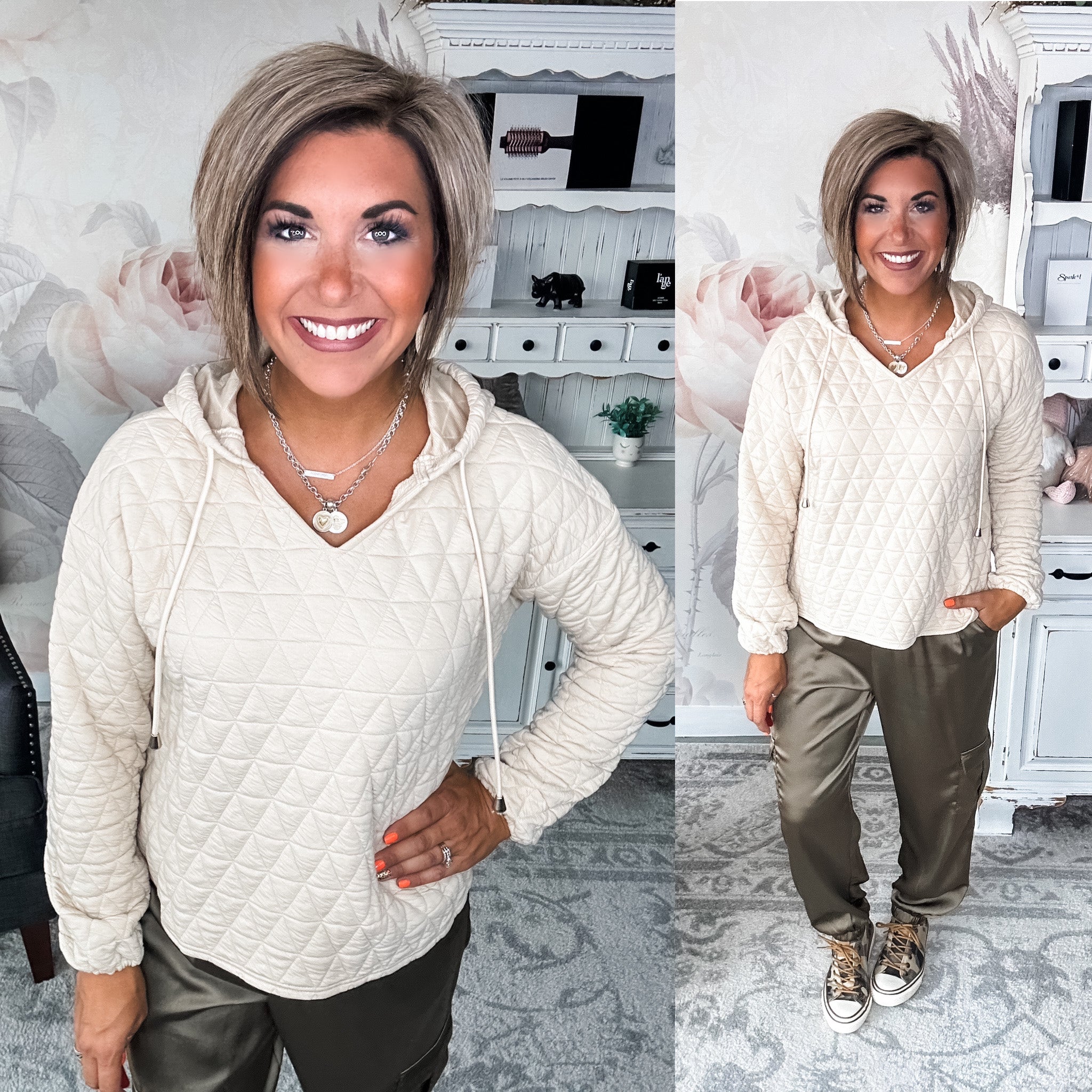 We've Been Waiting Satin Joggers - Olive
