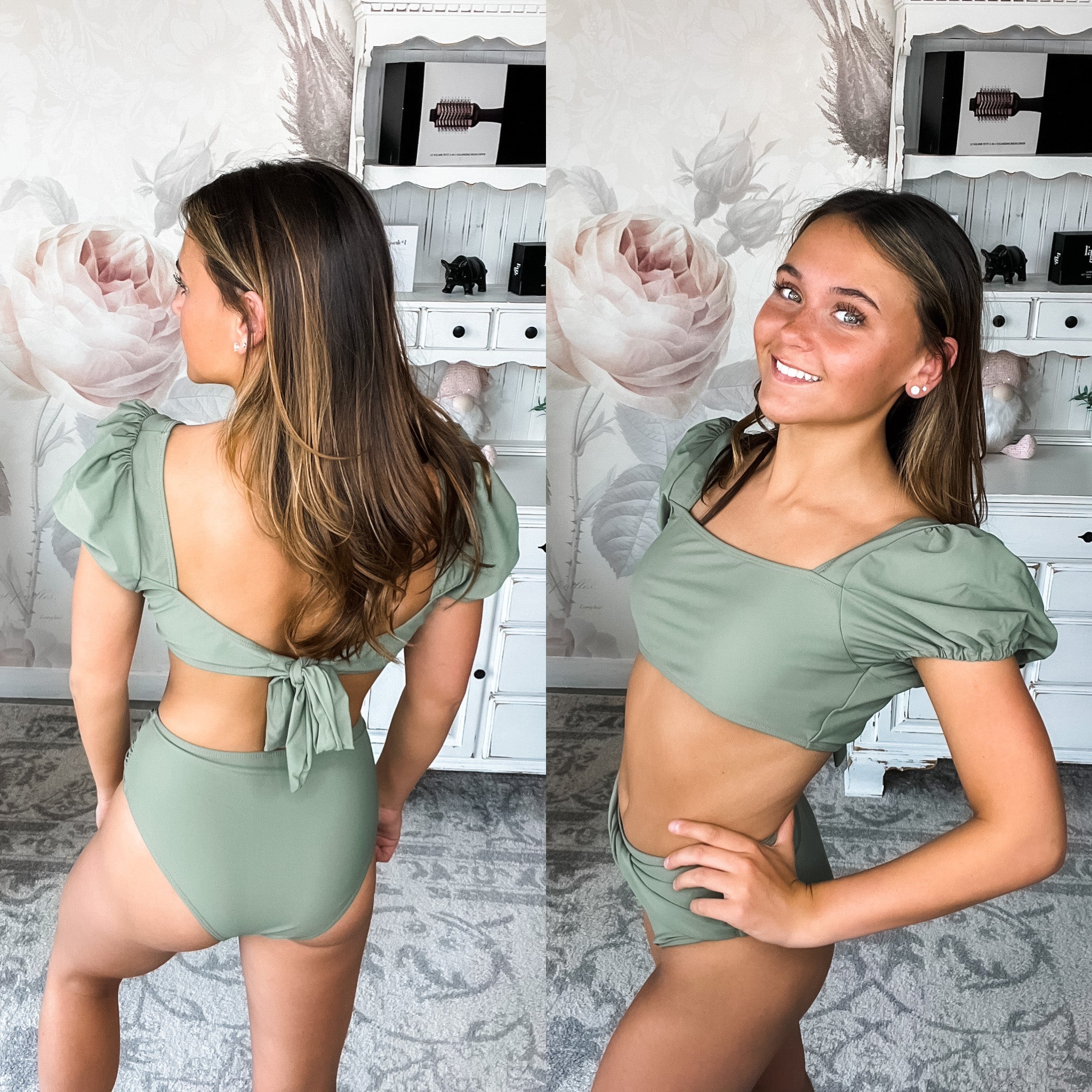 Day at the Pool Swimsuit - Olive