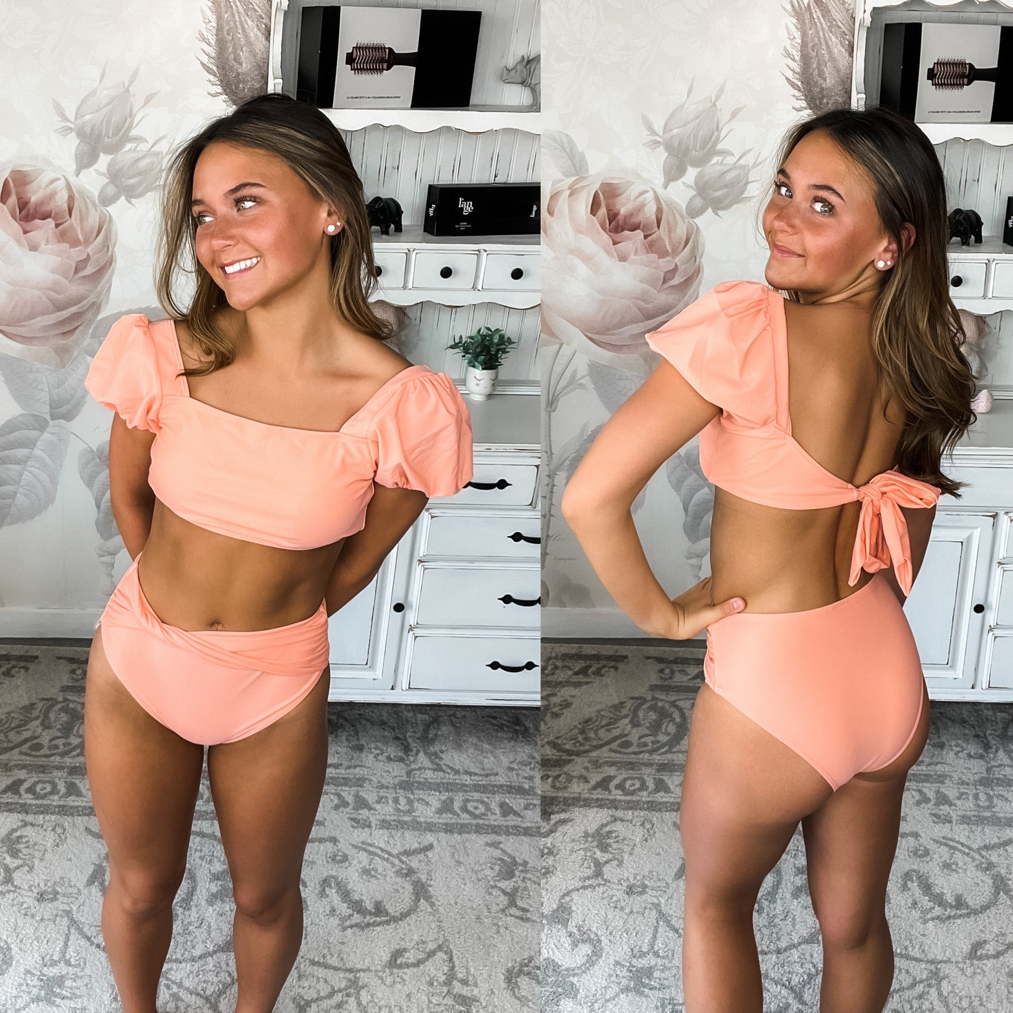 Day at the Pool Swimsuit - Peach