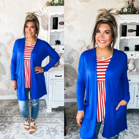 Learn to Love Cardigan - Royal Blue