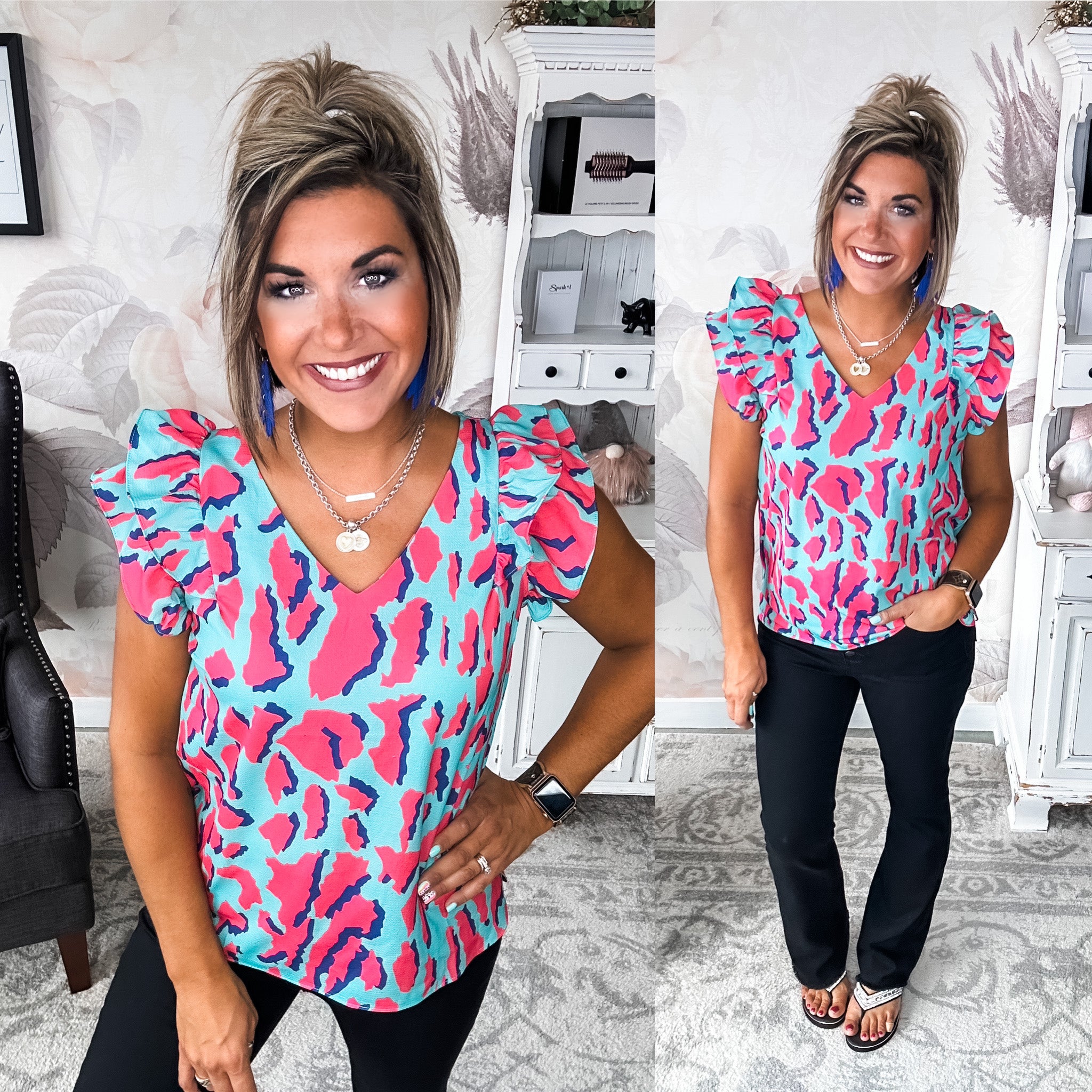 Glimpse of the Past Blouse - Mint Mix