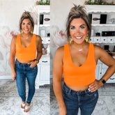 Make Your Point Crop Top - Neon Orange