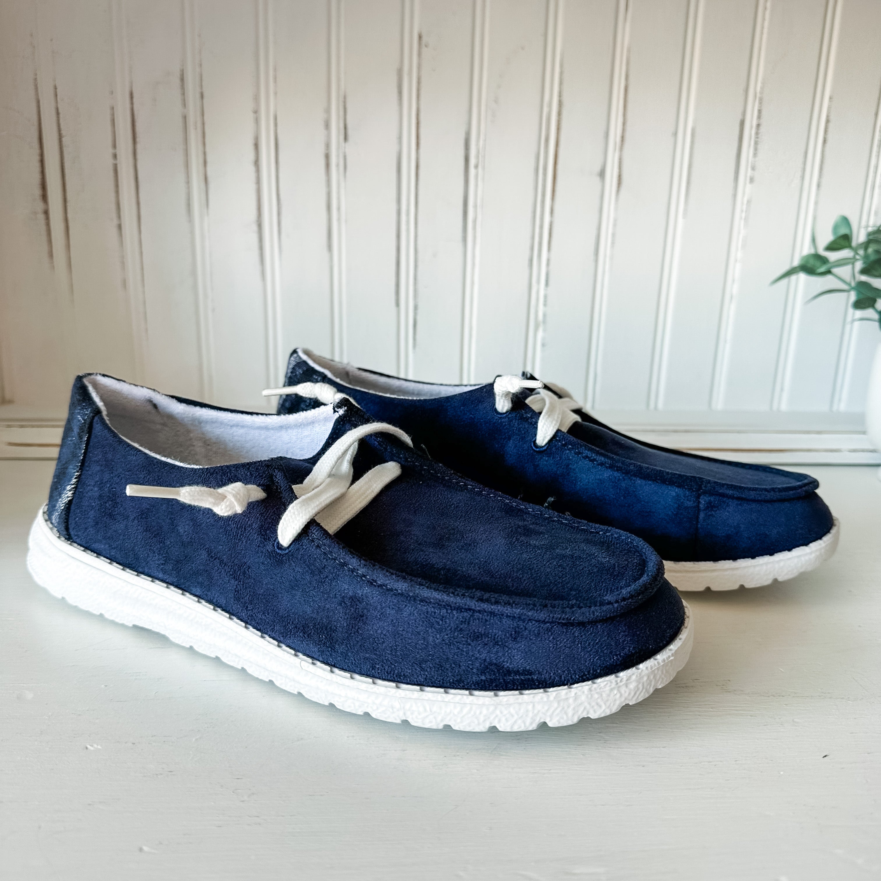 Poppy Suede Slip-on Shoe - Navy