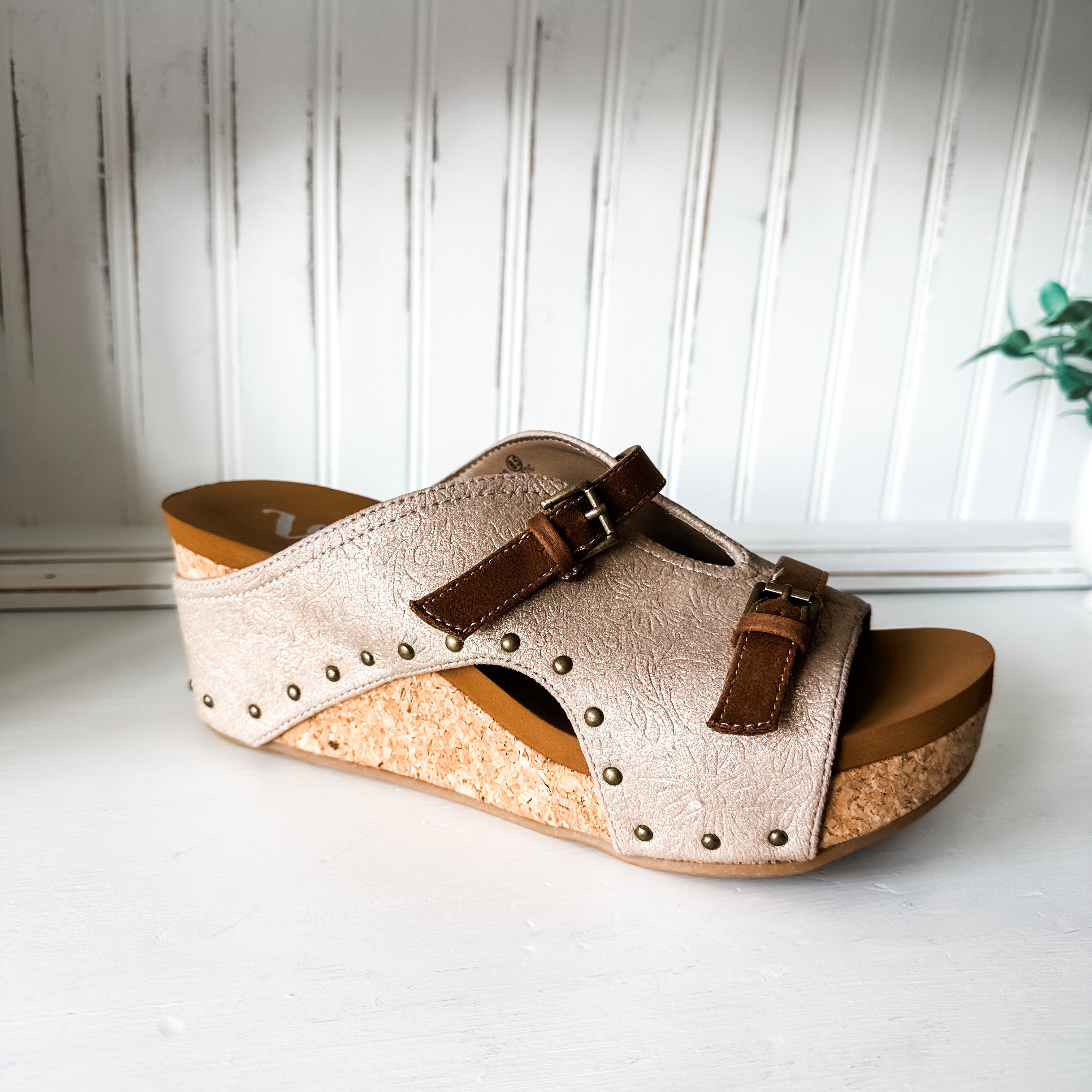 Bellevue Wedge Sandals - Nude