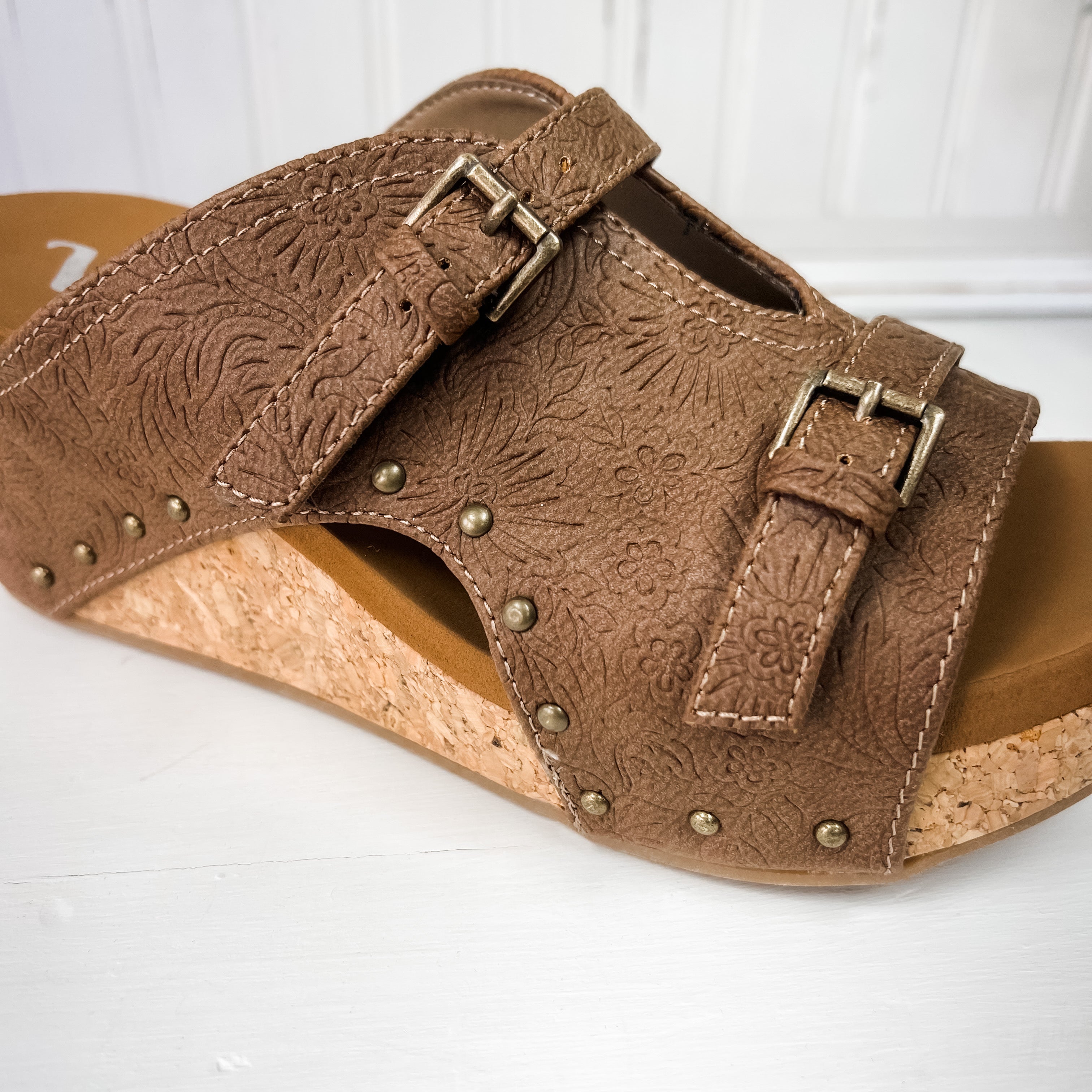 Bellevue Wedge Sandals - Tan