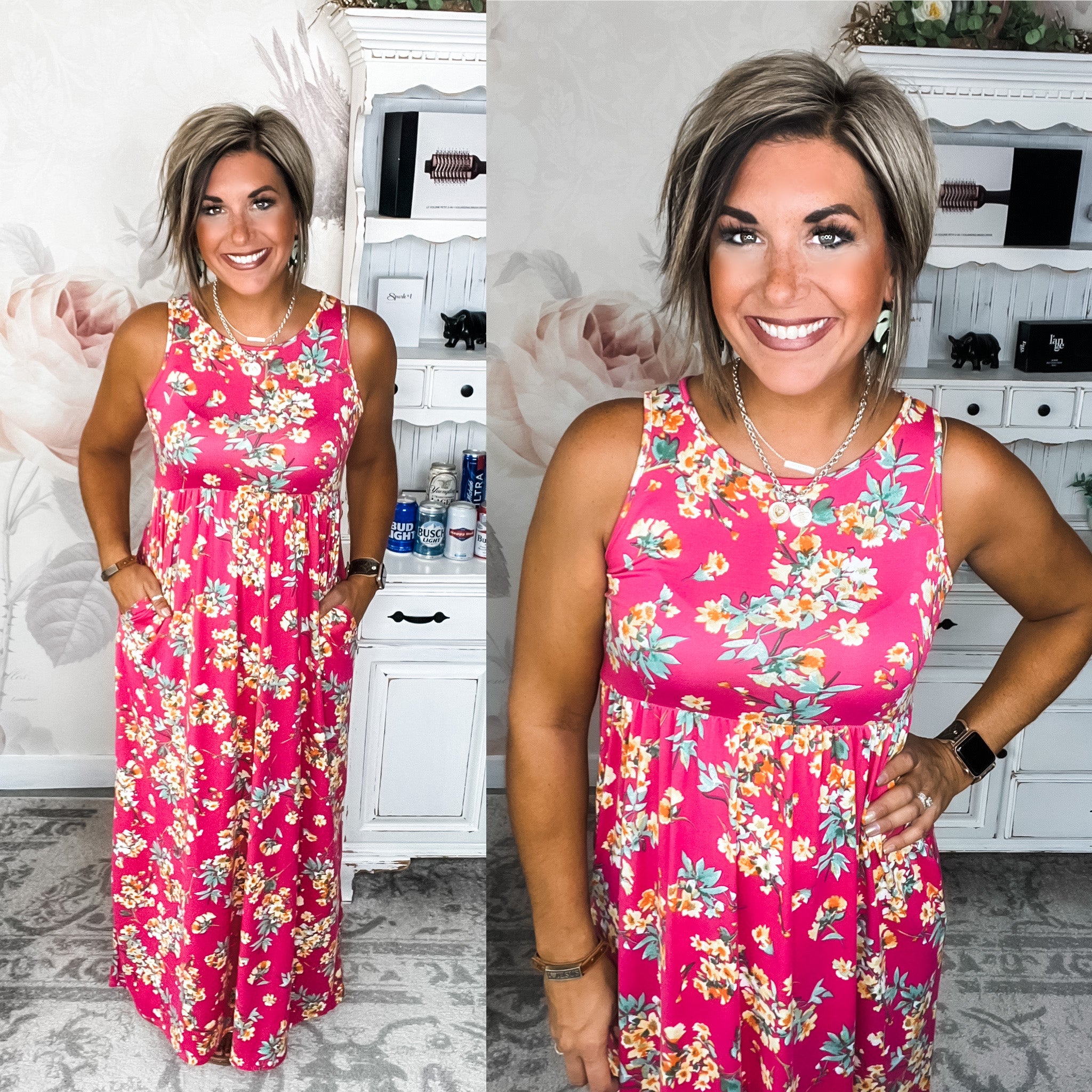 Blushing Bouquet Maxi Dress
