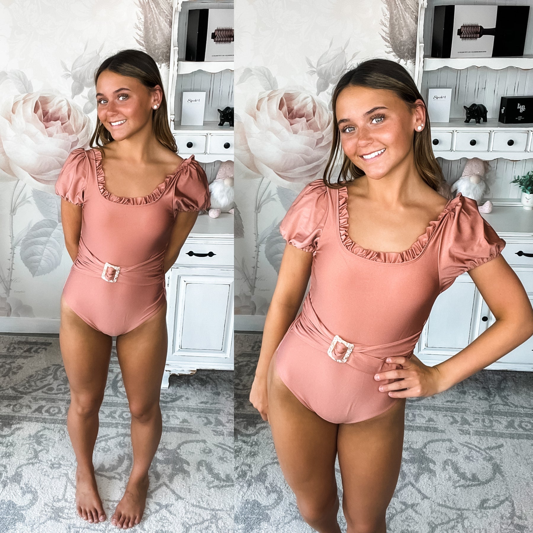 Soak Up the Sun Swimsuit - Dusty Rose