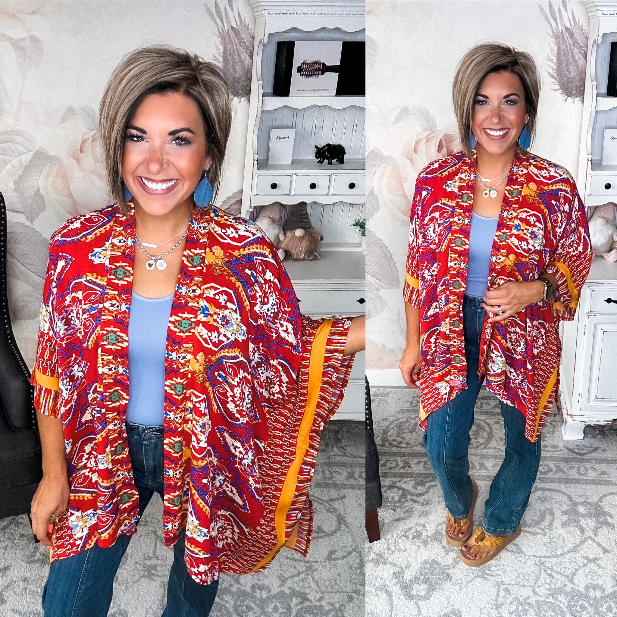 The Perfect Mix Kimono - Red