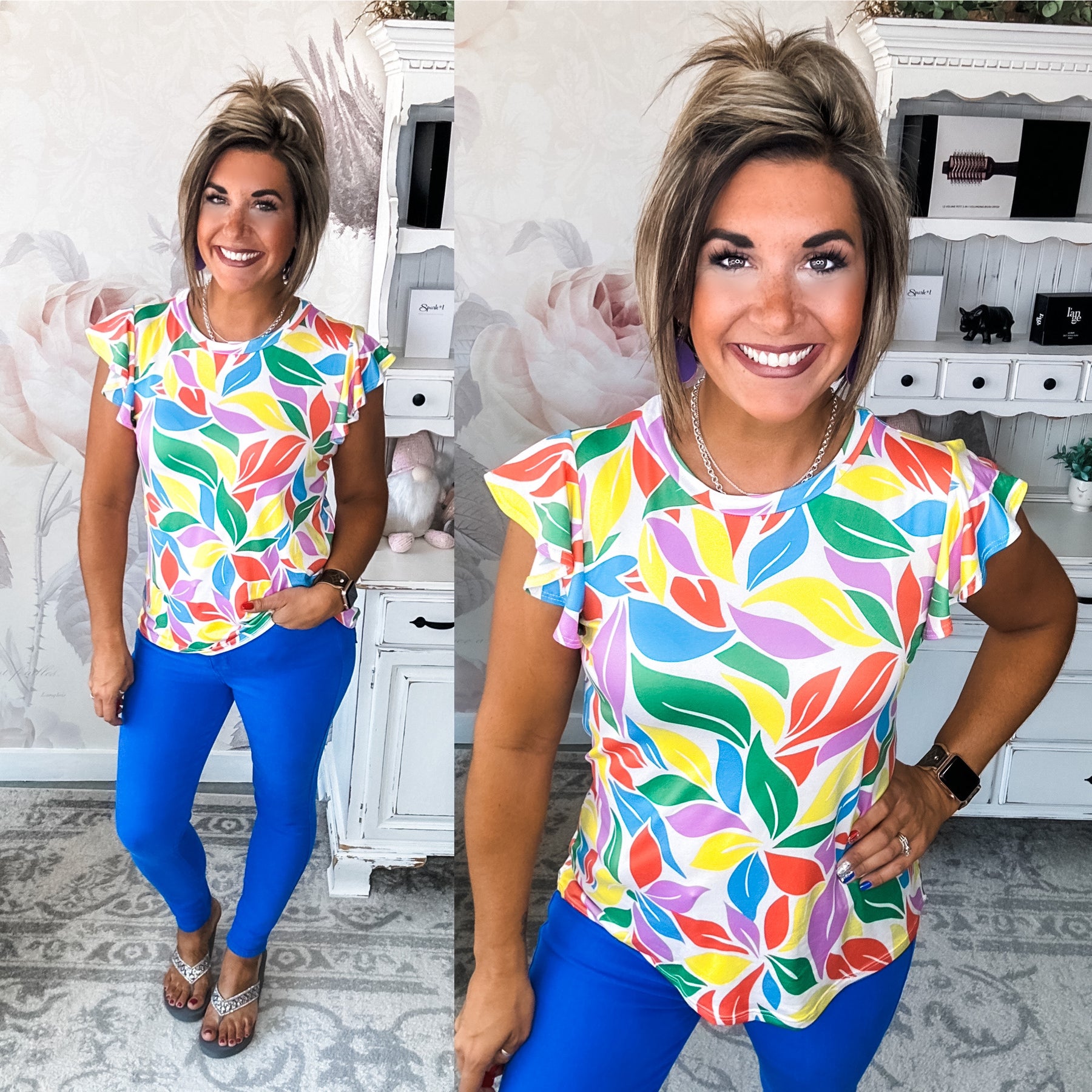 Be Optimistic Top - Multicolor Floral