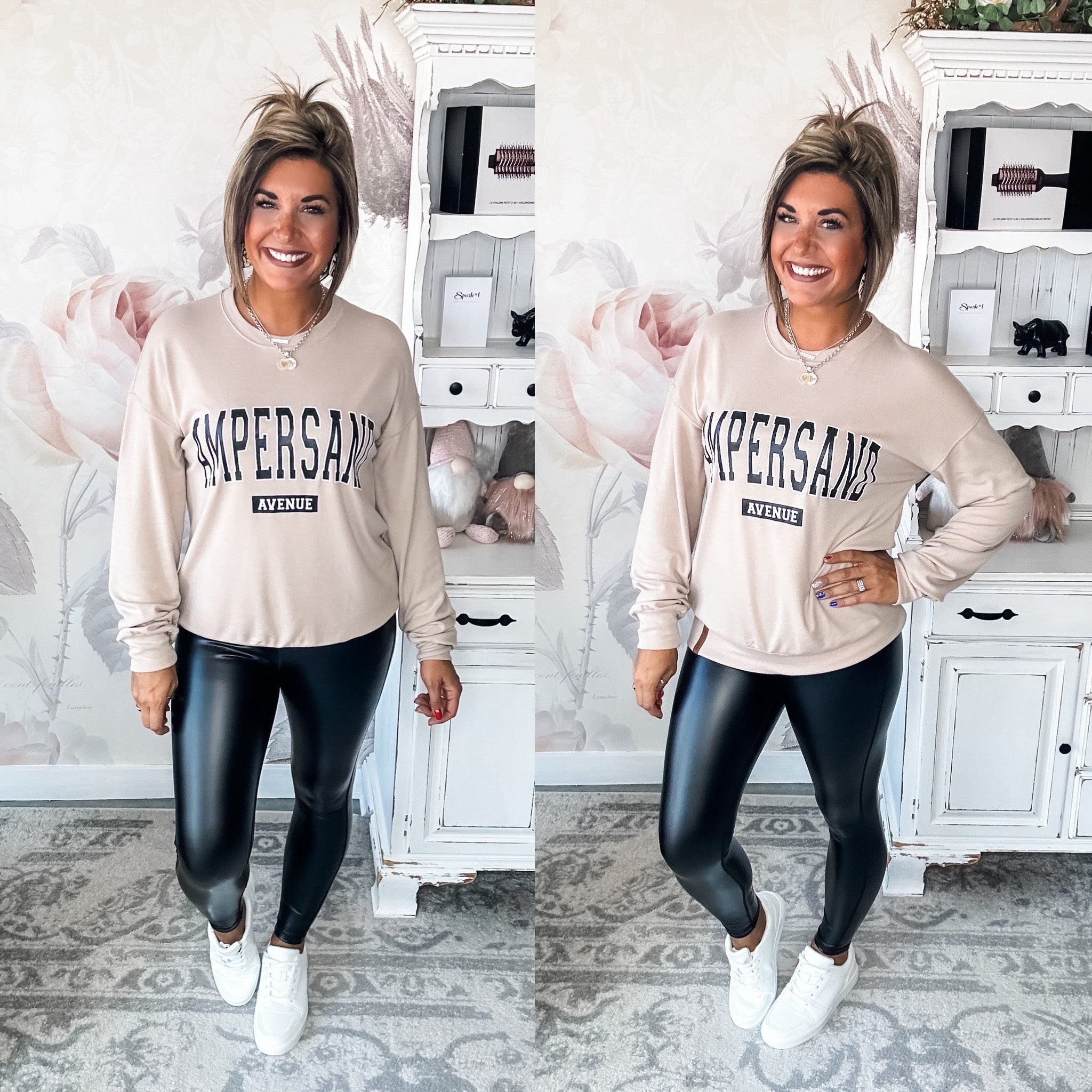 Ampersand Avenue University Pullover - Tan