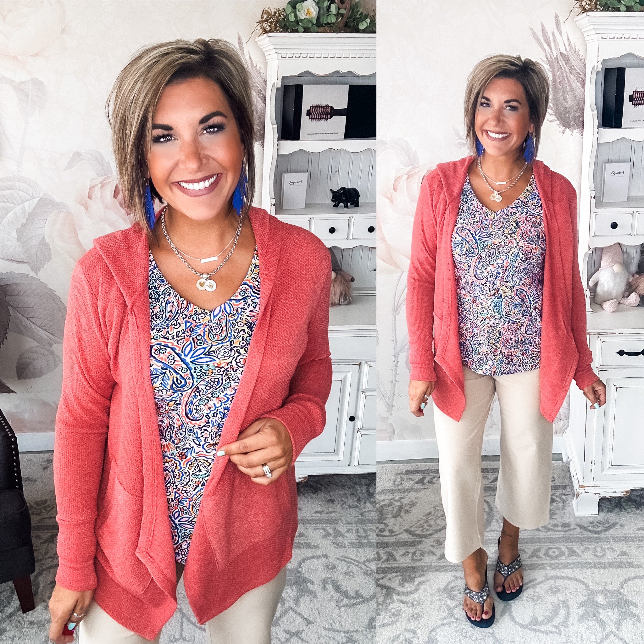 Just For Us Ruffle Sleeve Top - Paisley