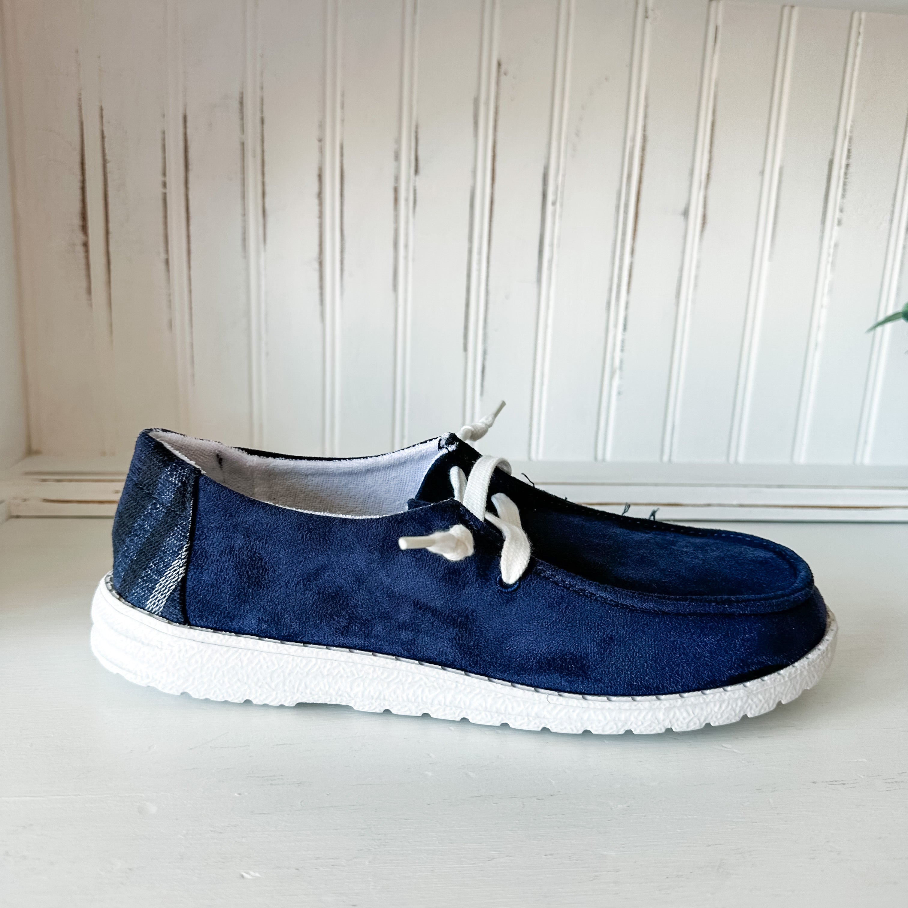 Poppy Suede Slip-on Shoe - Navy