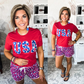 Party in the USA Drawstring Everyday Shorts