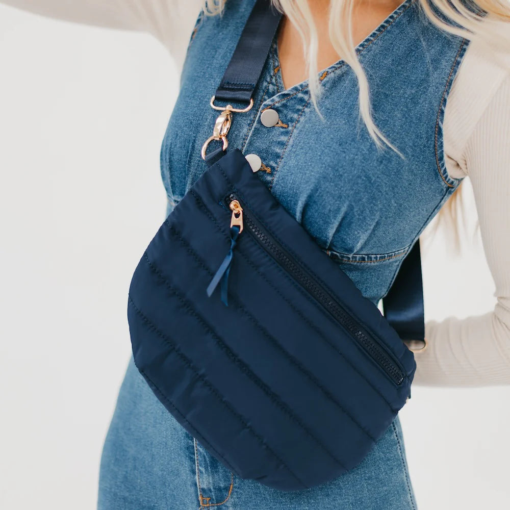 Jolie Puffer Belt Bag - Navy